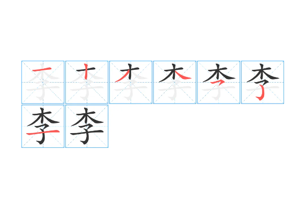 李字有几画 汉字李字有几画,李笔画一共几笔怎么写的图3