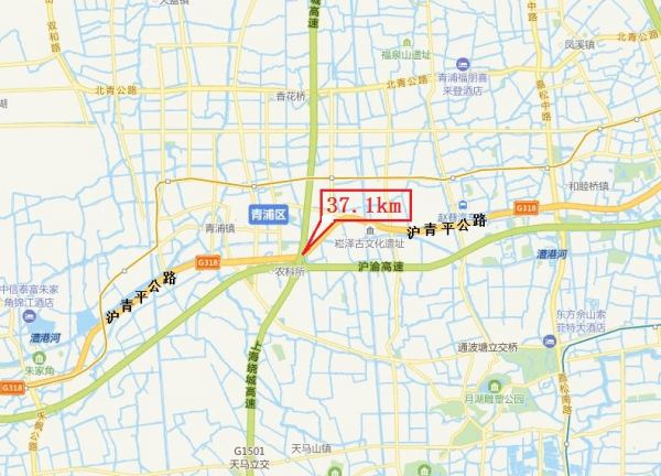 沪青平公路是哪里到哪里,320国道 32国道和38国道在上海什么路上图3