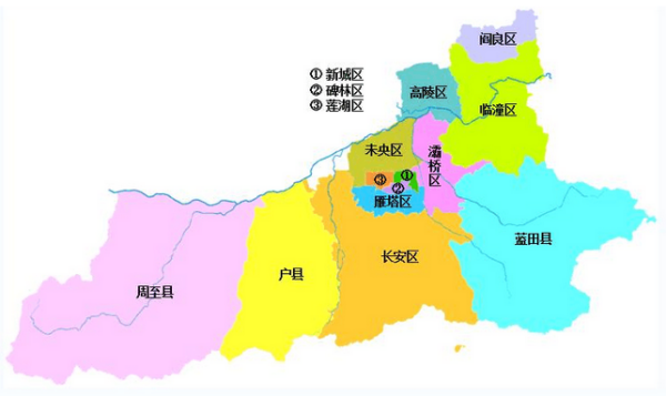 西安九区四县是哪几个,西安的9区4县都有那些地方图2