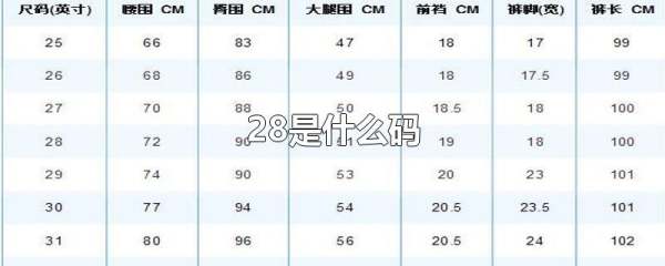 28号裤子一般是M还是L,27号裤子一般是M还是L图3