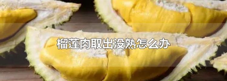 榴莲肉取出没熟怎么办,开出来的榴莲肉不够熟怎么办图2