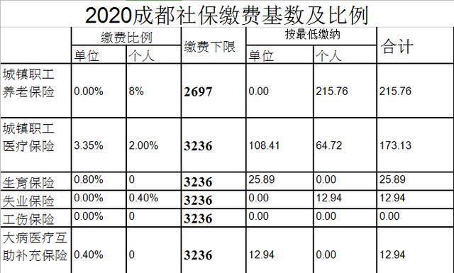 成都社保个人缴费标准,成都医保社保缴费标准是多少