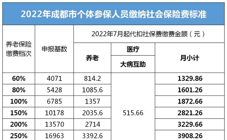 成都社保个人缴费标准,成都医保社保缴费标准是多少图2