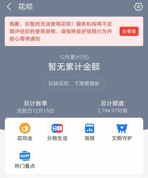 花呗突然不能用了怎么回事,花呗为什么还清了还无法使用图4