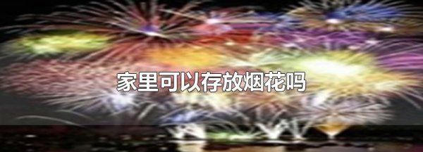 烟花存放条件,家里可以存放烟花图1