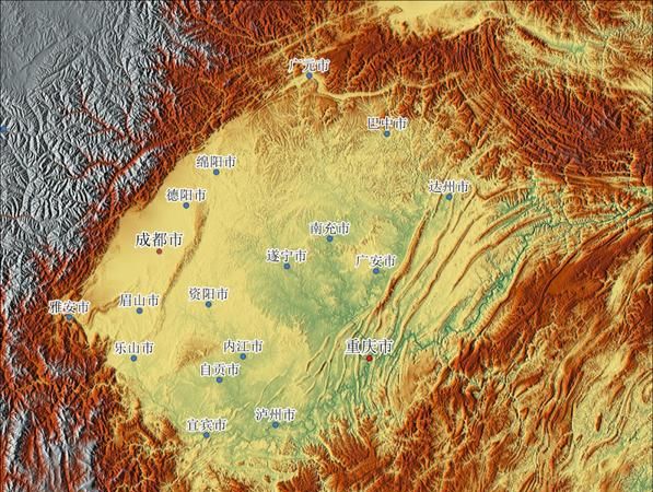 四川盆地西部包括哪些城市,川西地区包括哪些城市图3