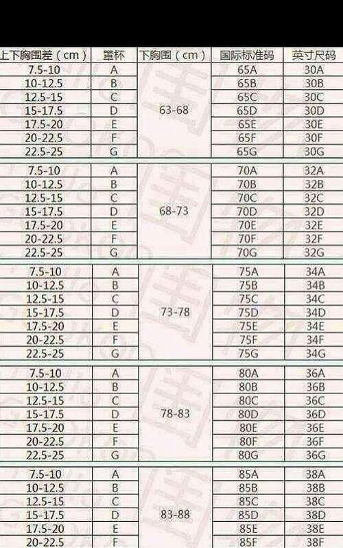 内衣最小码是多少码,最小码胸罩是多少图5