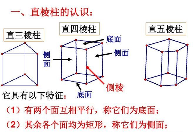 直棱柱侧面和底面垂直,直棱柱侧棱与底面垂直