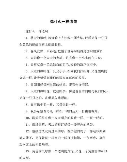 什么像什么一样造句,用像什么一样造句图4