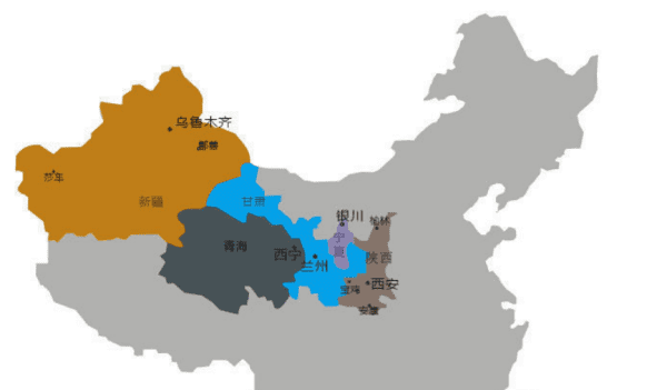 中国的西北方有哪些城市,中国西北是指哪些地方图2