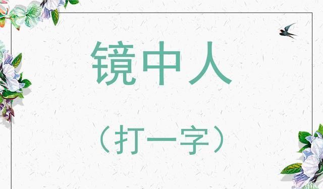 镜中人打一字,镜中人打一字图3