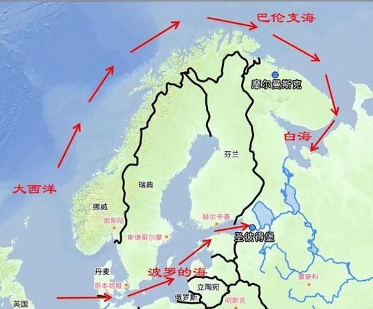 白海紧邻什么国家,地图上的白海在什么位置图1