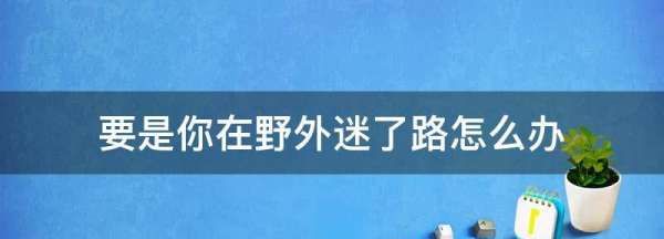 野外迷了路我该怎么办,如果在野外迷路了该怎么办图3