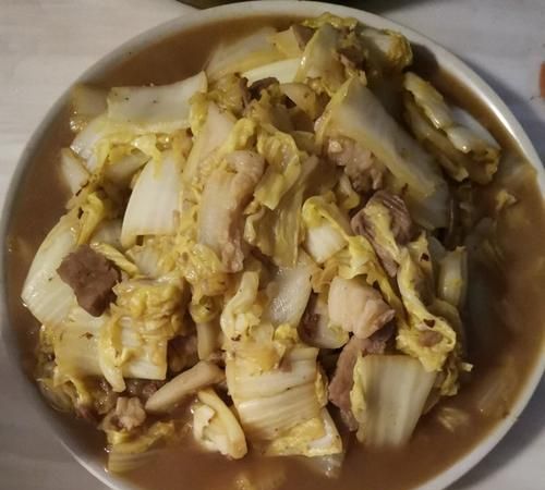 白菜炒肉怎么做,白菜跟肉怎么炒好吃图7