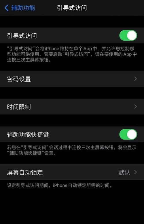 苹果手机iphone 引导式访问是什么意思,iphone引导式访问是什么意思图2