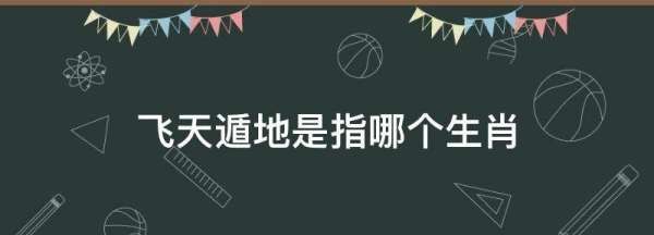 飞天遁地是指哪个生肖,飞天盾地脱魔掌代表什么生肖图2