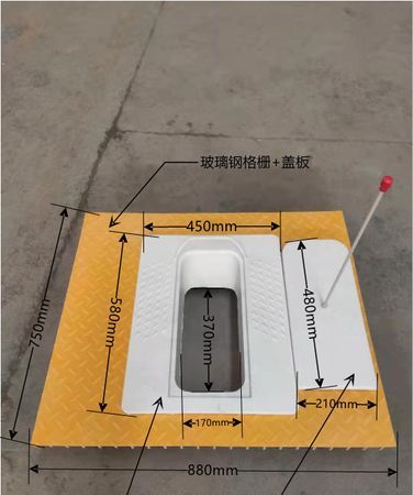 蹲坑一般预留多少尺寸,卫生间蹲便器预留尺寸图图1