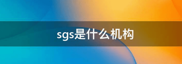 sgs是什么机构,sgs是什么认证机构图2