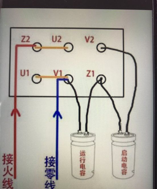单相电机电容怎么接,单相电机电容怎么接线图5