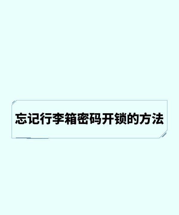 密码箱的密码忘记了怎么打开,密码箱忘记了密码怎么打开最简单的方法图2