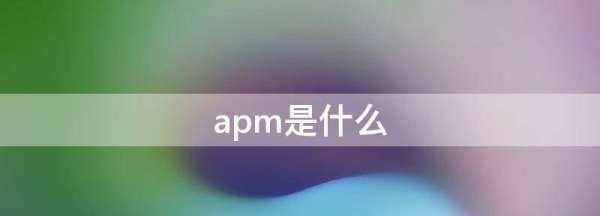 apm是什么,apm什么意思图3