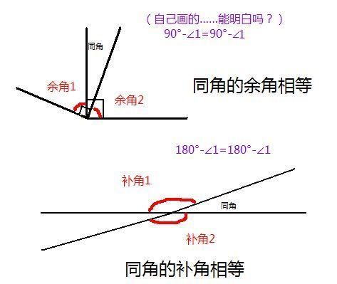 同角的余角相等对,同角的余角相等的条件和结论图3