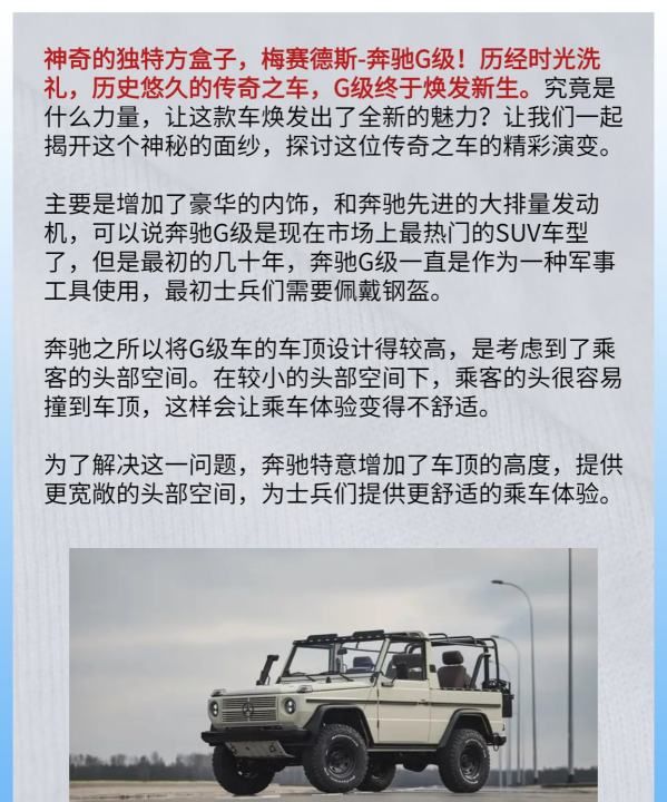 奔驰的g wagon是什么车,奔驰g军用版和民用版差别图2