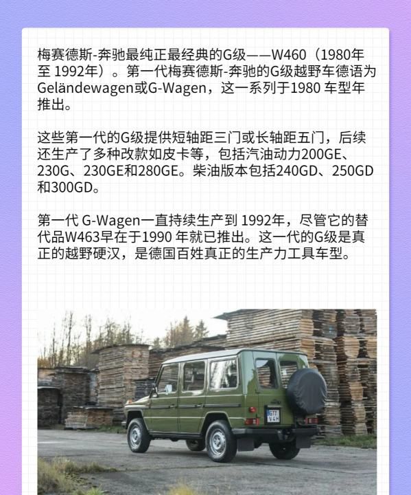 奔驰的g wagon是什么车,奔驰g军用版和民用版差别图11