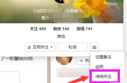 微博怎么设置悄悄关注,微博如何设置悄悄关注别人图12
