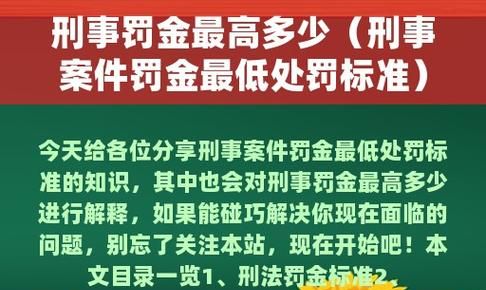 刑事案件罚款怎么罚,2023刑事案件判处罚金的标准是怎么规定的图4