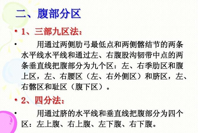 腹部分区九分法如何划分,解剖学九分法上界线图4