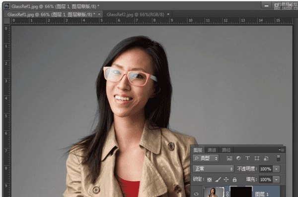 如何去掉眼镜反光,如何用photoshop去除照片上眼镜的反光图5