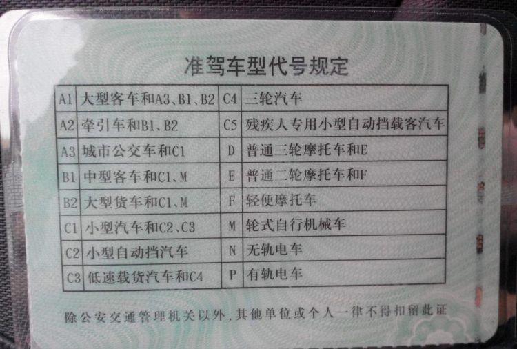 准驾车型cf什么意思,cm是什么驾照图2