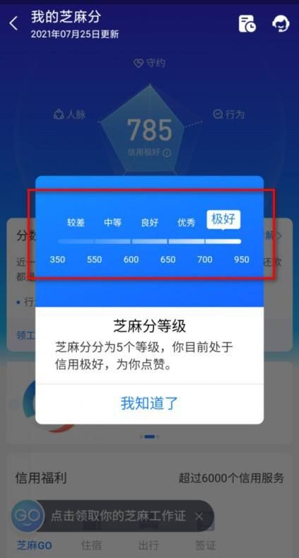 芝麻信用650算什么水平,芝麻信用分多少分算高分图2