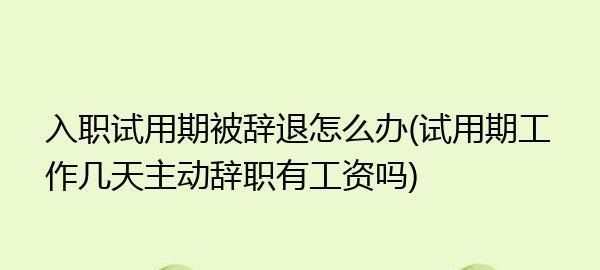 试用期辞职需要扣工资,试用期辞职立马走会怎样图4