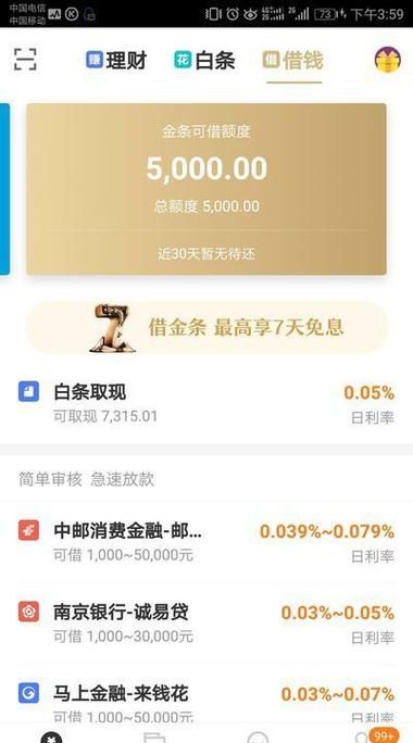 京东金条有额度为什么没法借款,京东金条有额度不能借款怎么办