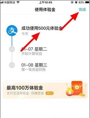 支付宝体验金收益在哪里,余额宝体验金收益怎么使用的图3